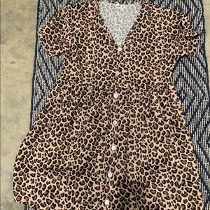 Leopard babydoll dress